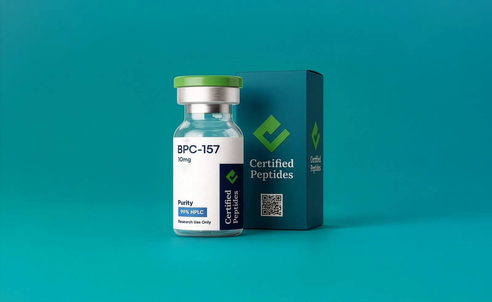 Certified Peptides BPC-157 vial and box