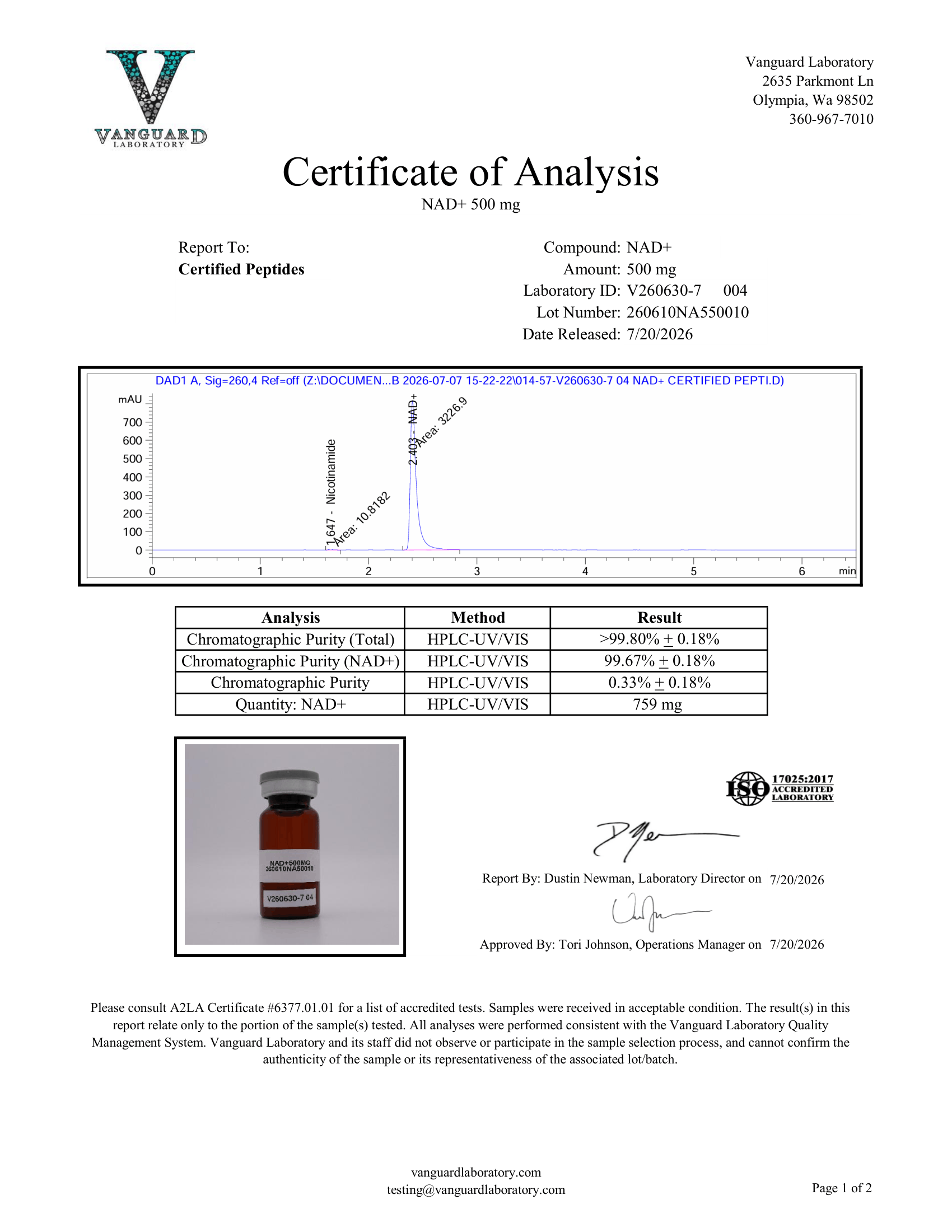 NAD+ 500mg - Image 2