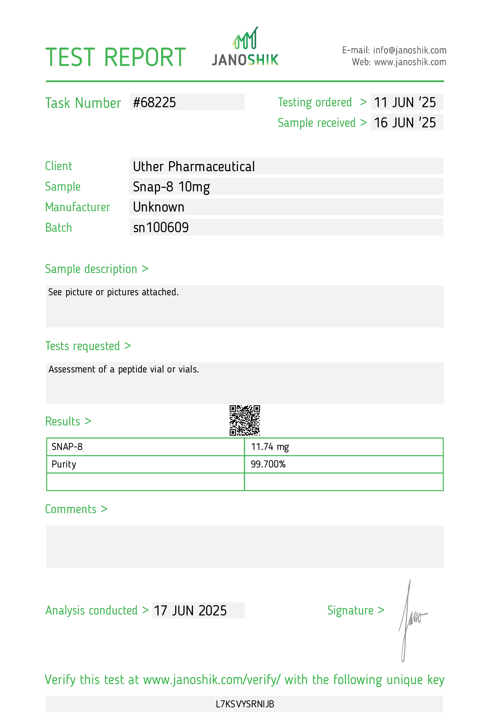 Lab Result for Snap-8