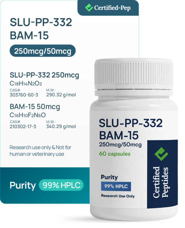 SLU-PP-332 w/ BAM-15 : 250mcg/50mcg 60 Capsules