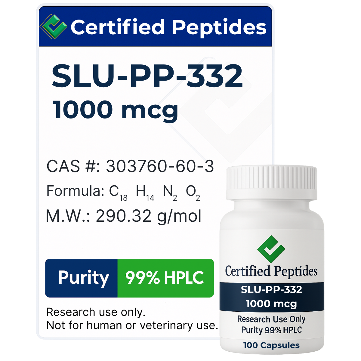 SLU-PP-332 1000mcg 100 Capsules