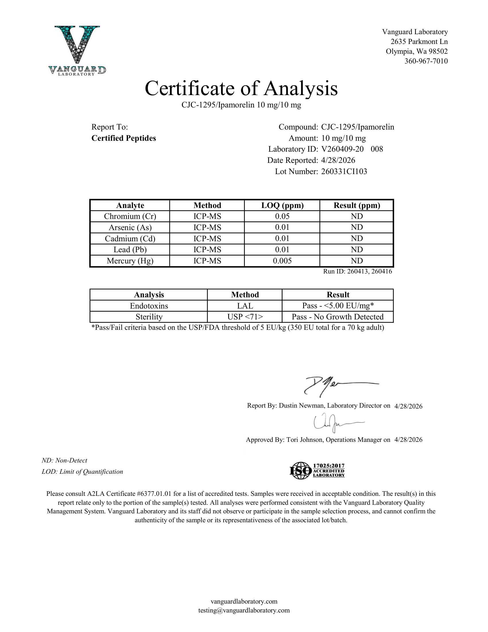 CJC 1295 NO DAC+ IPAMORELIN 10/10 MG BLEND - Image 3
