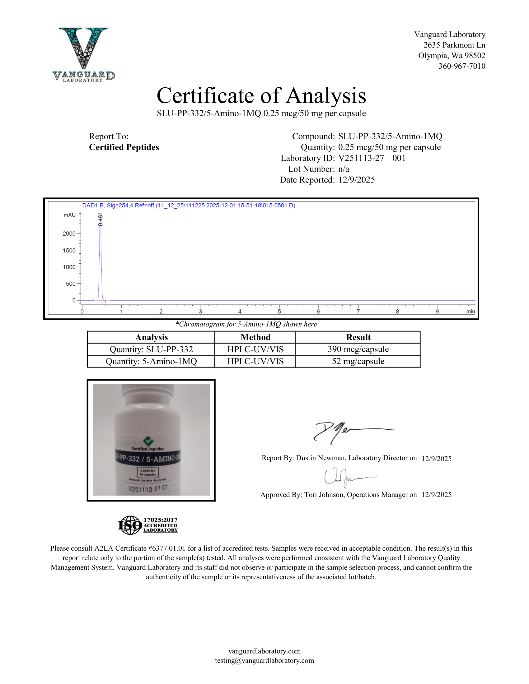 SLU-PP-332 250MCG /5-AMINO-1MQ 50MG 60 Capsules - Image 2