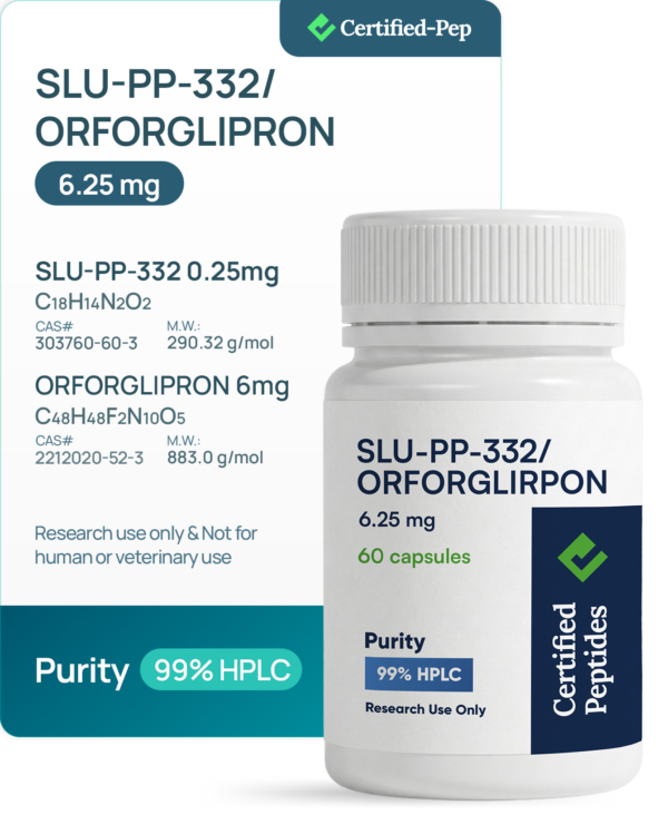 SLU-PP-332 250MCG /ORFORGLIPRON 6MG 60 Capsules