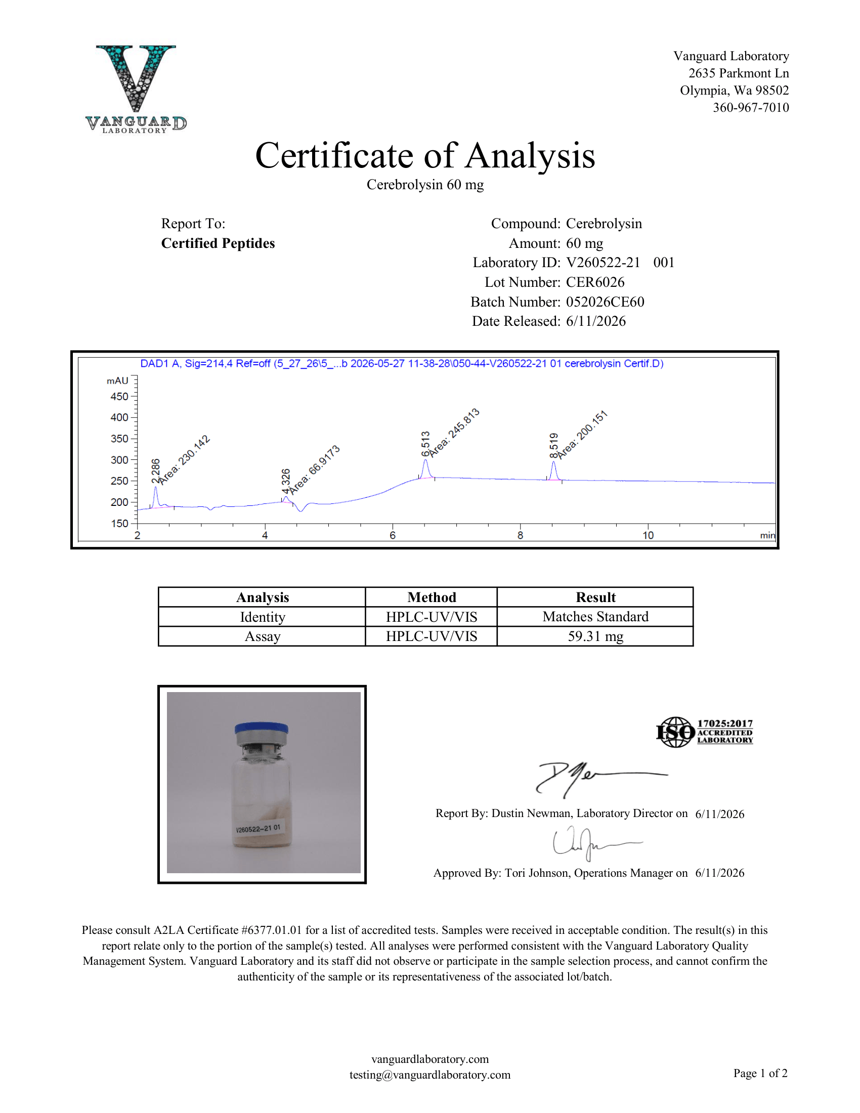 CEREBROLYSIN 60MG 10ML VIAL - Image 2