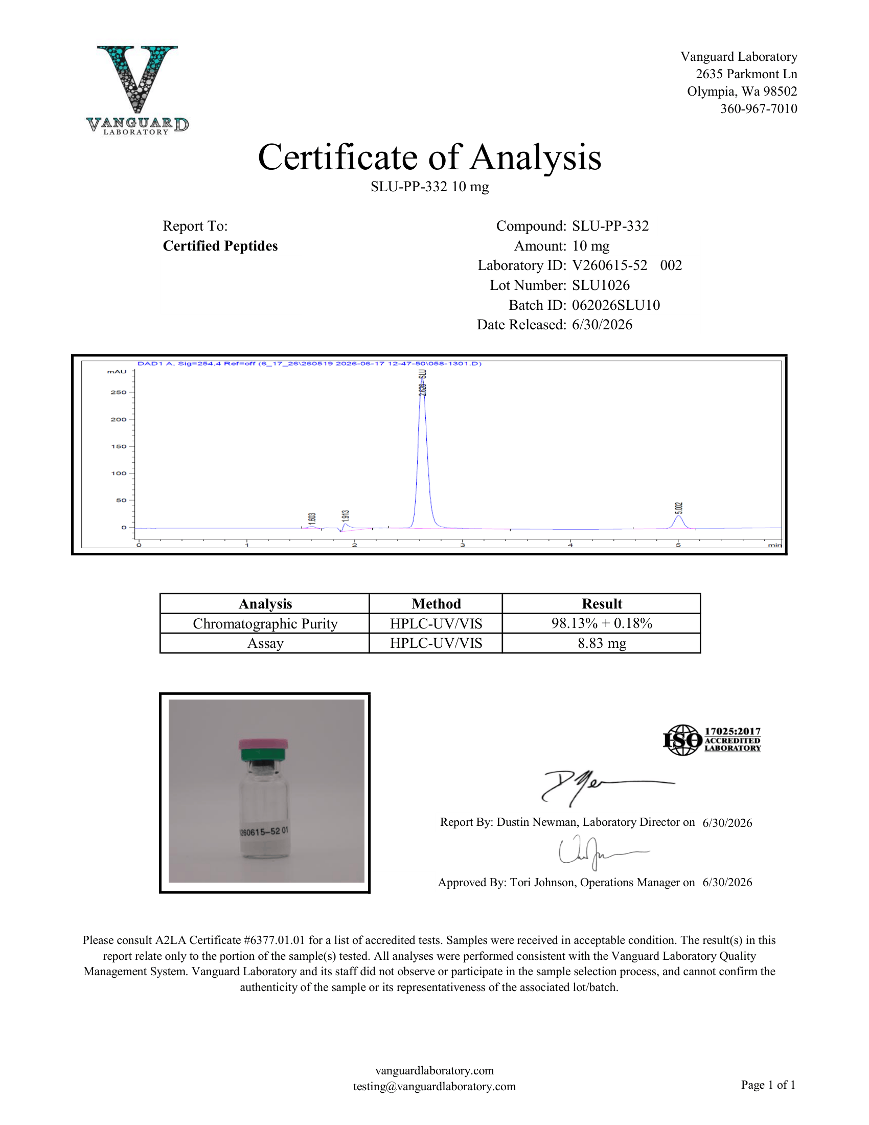 SLU-PP-332 10MG 3ML VIAL - Image 2