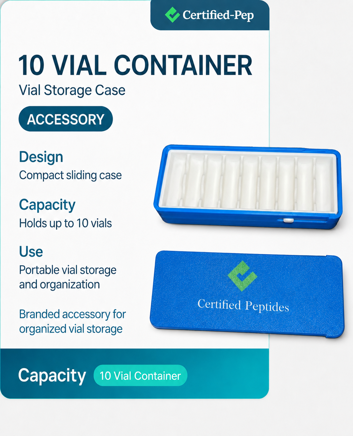 10 Vial Container (NO DISCOUNTS APPLY TO THIS PRODUCT)